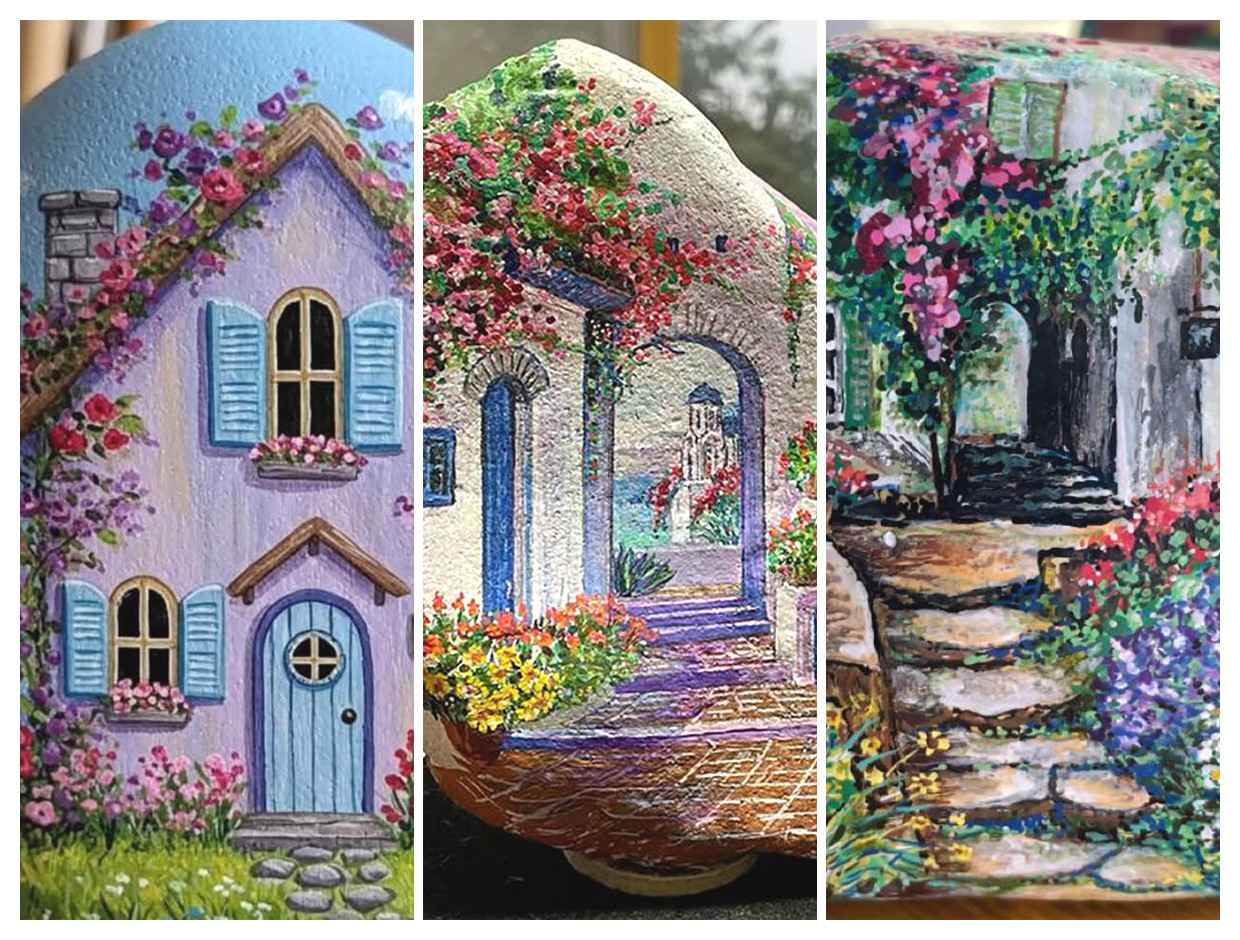 نقاشیهای جذاب روی سنگ: ایدههایی خلاقانه برای تزئین