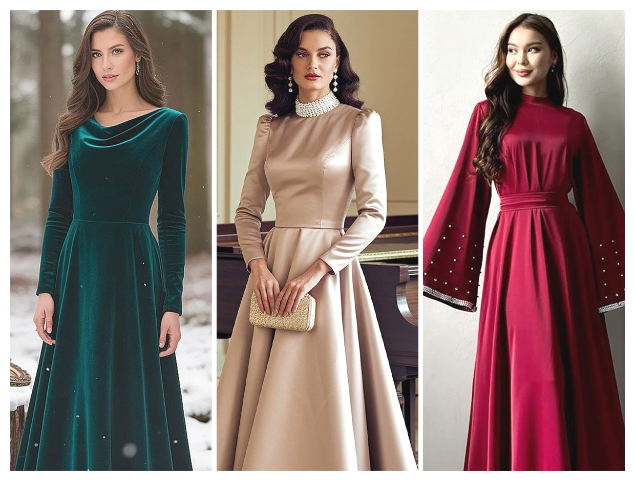 مدل‌های شیک و جذاب لباس شب زنانه برای درخشش در مهمانی‌ها