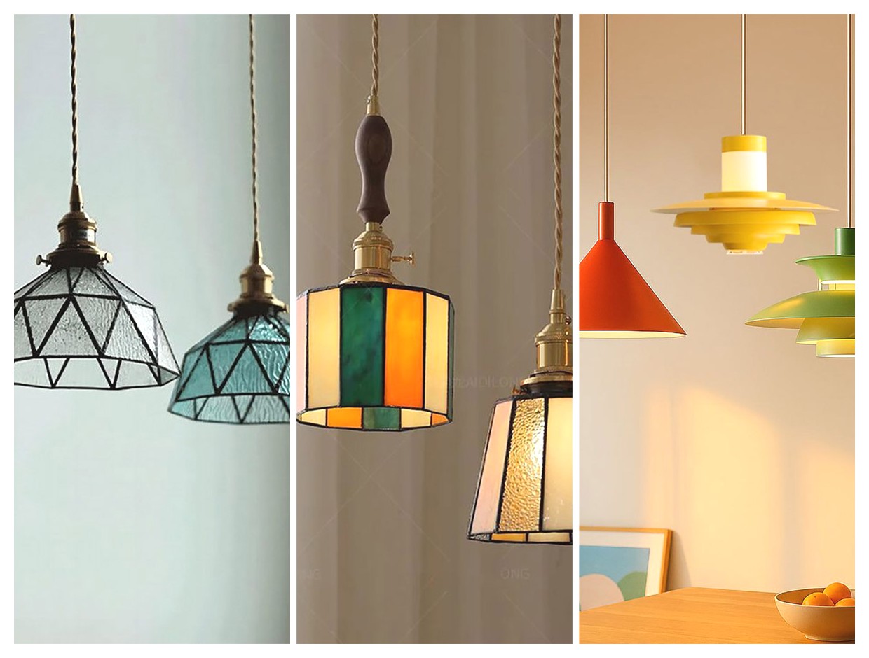 چراغ آویز دکوری رنگارنگ: زیبایی و جذابیت در هر فضا