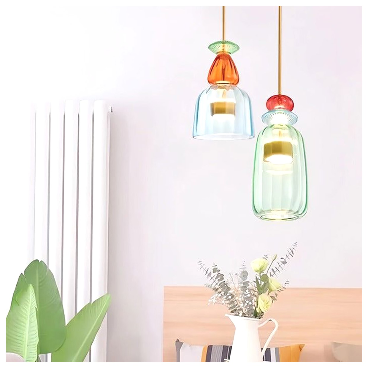 چراغ آویز دکوری رنگارنگ: زیبایی و جذابیت در هر فضا