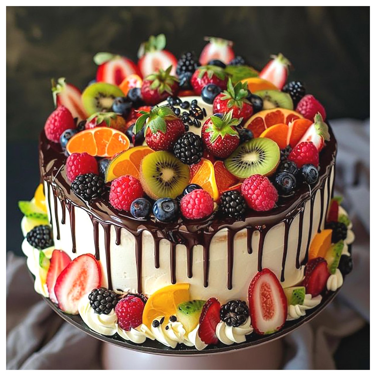 طراحی کیک میوهای: ایدههایی زیبا و جذاب برای جشنها