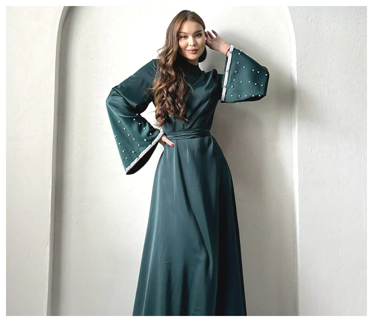 مدل‌های جذاب و شیک پیراهن شب سبز برای مهمانی‌ها