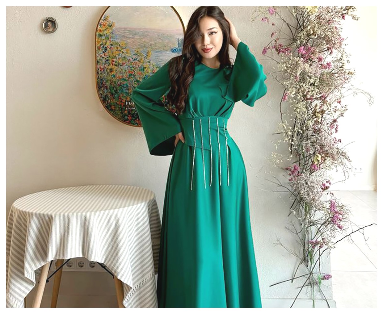 مدل‌های جذاب و شیک پیراهن شب سبز برای مهمانی‌ها