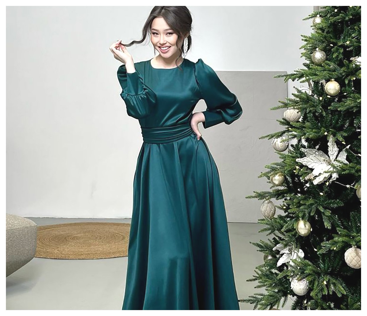 مدل‌های جذاب و شیک پیراهن شب سبز برای مهمانی‌ها