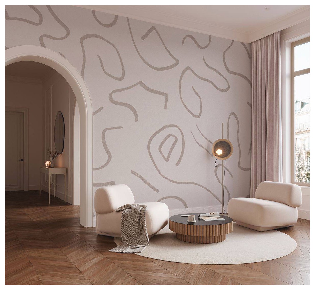 راهنمای انتخاب کاغذ دیواری برای اتاق نشیمن: ایده‌ها و نکات کلیدی