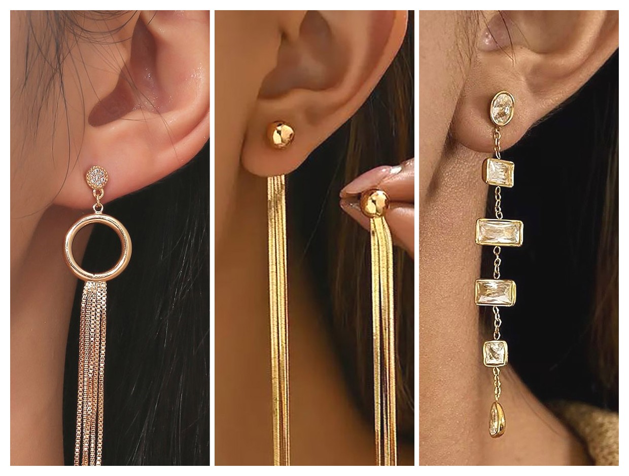 گوشوارههای آویز بلند: جذابیت و زیبایی در هر لحظه