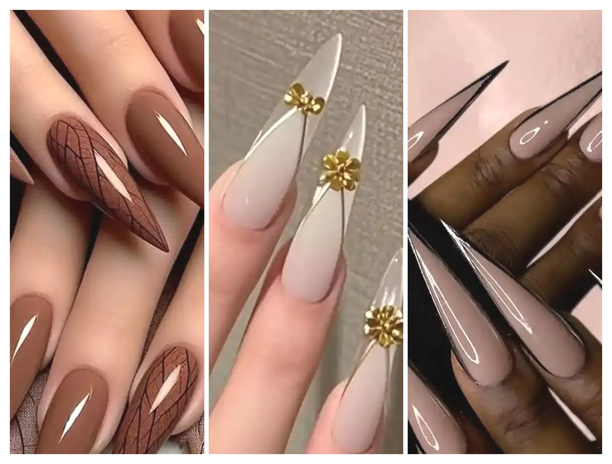 مدل‌های زیبا و جذاب ناخن‌های تیز و بلند