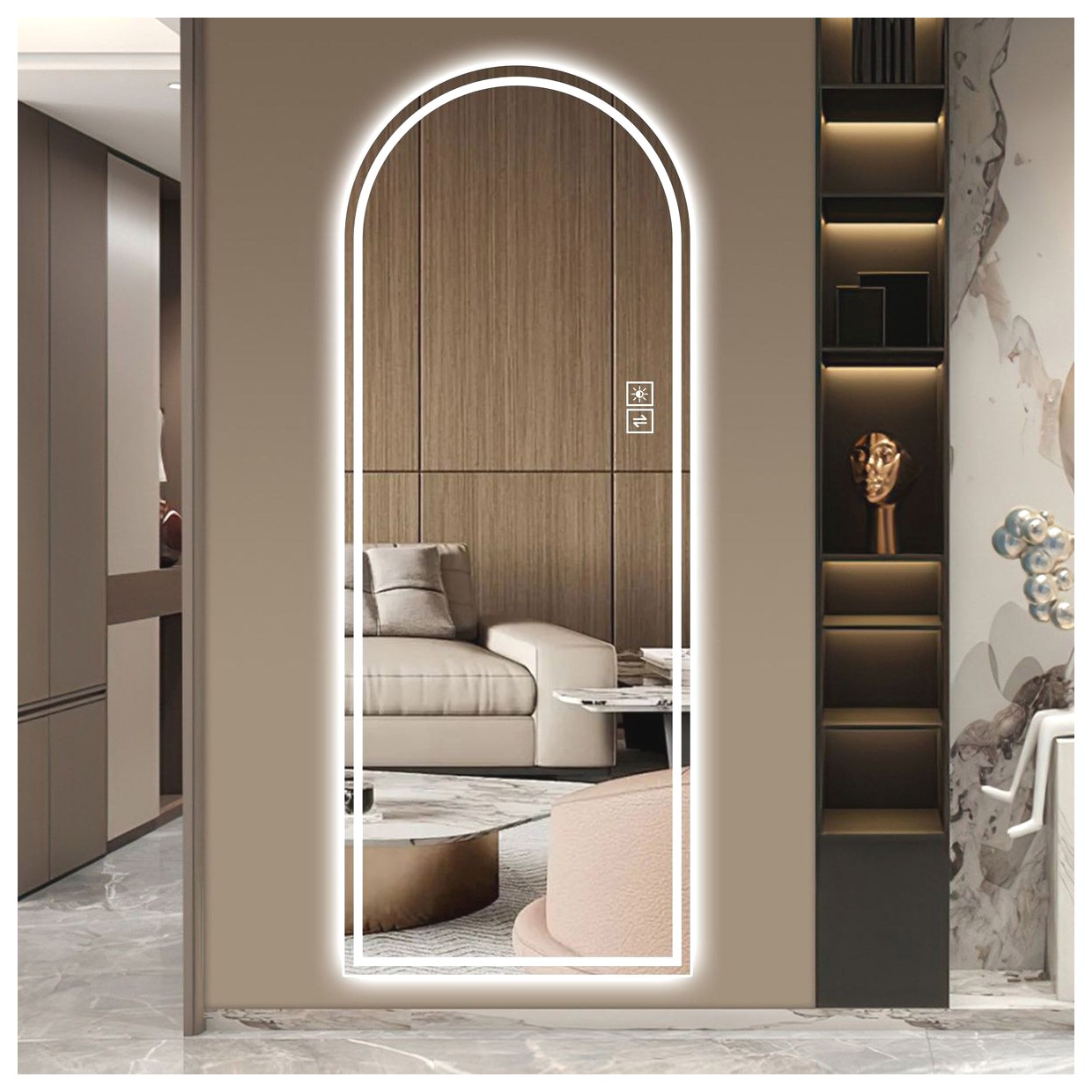 آینه کمدی مدرن و بلند: زیبایی و کارایی در یک محصول