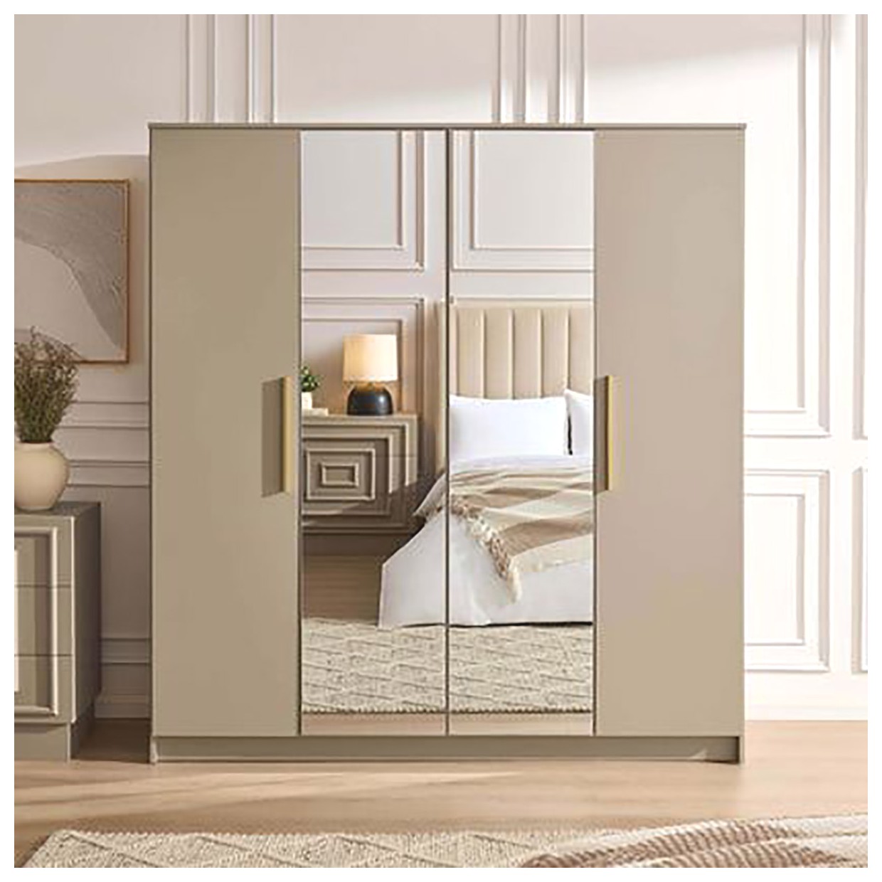 آینه کمدی مدرن و بلند: زیبایی و کارایی در یک محصول