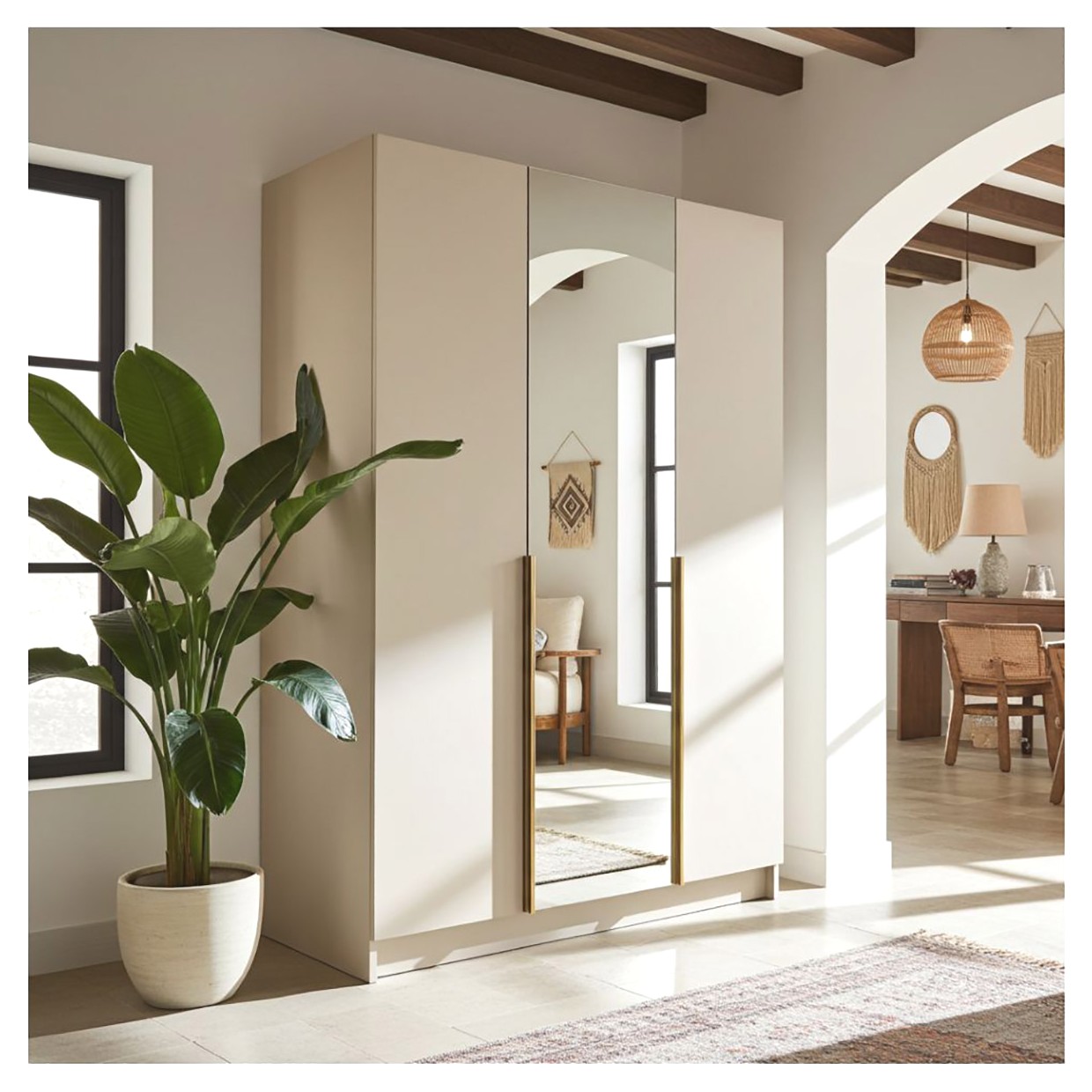 آینه کمدی مدرن و بلند: زیبایی و کارایی در یک محصول