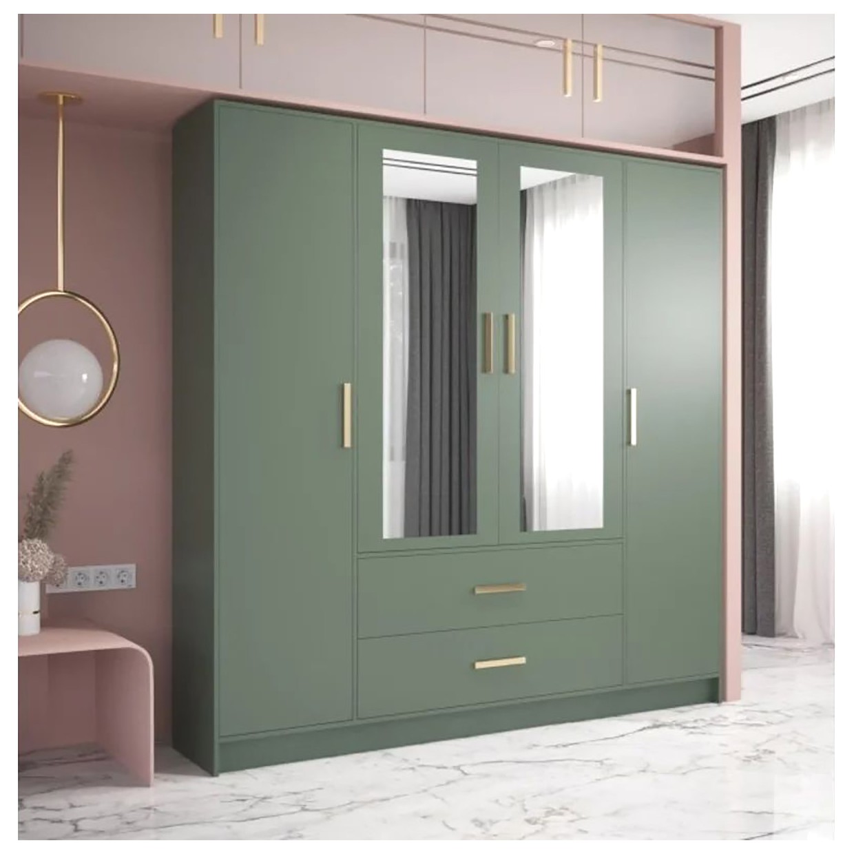 آینه کمدی مدرن و بلند: زیبایی و کارایی در یک محصول