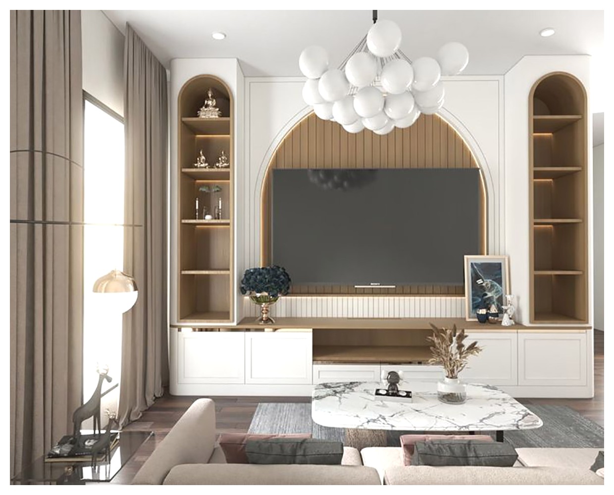 دیوار تلویزیون مدرن: ایده‌ها و نکات طراحی برای دکوراسیون داخلی