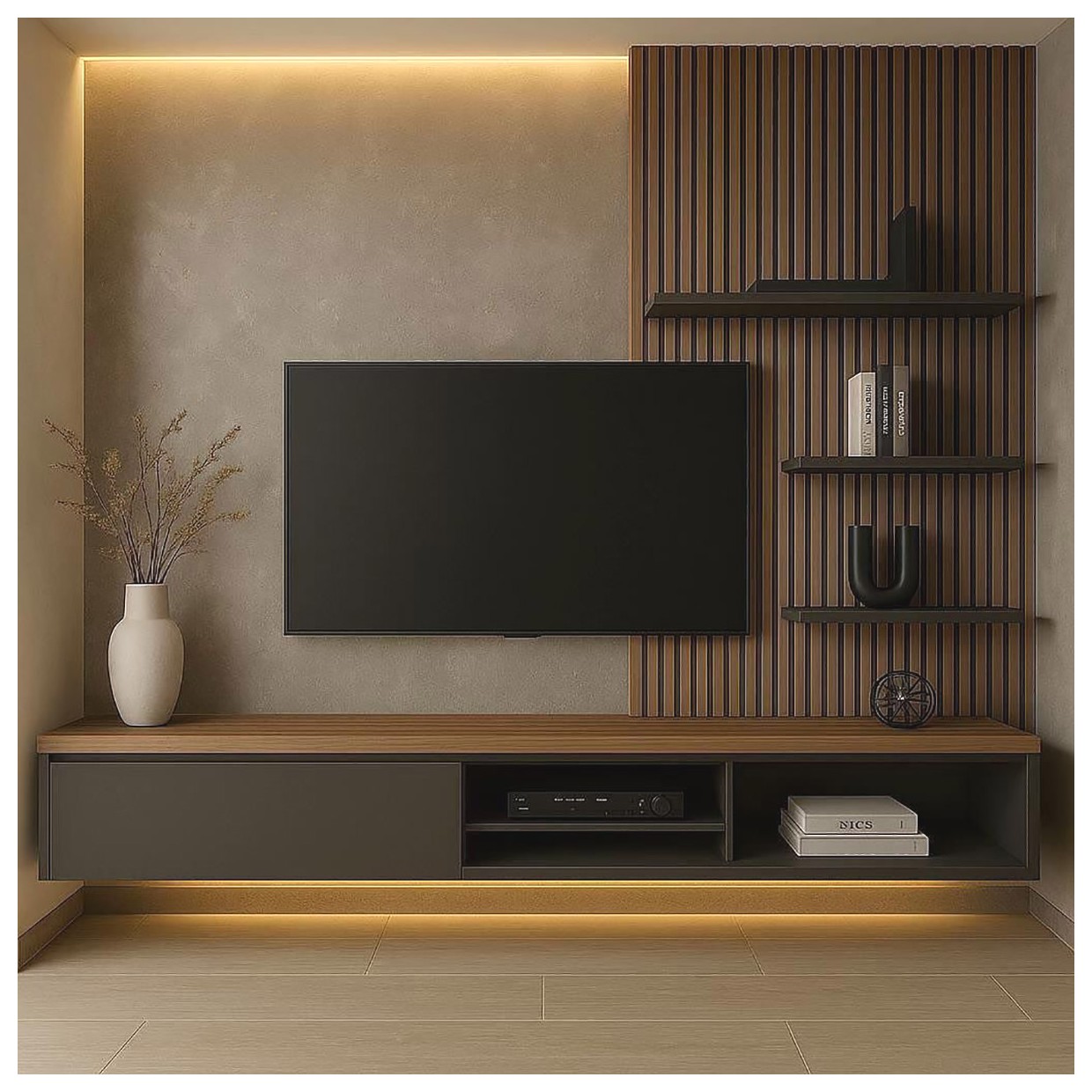 دیوار تلویزیون مدرن: ایده‌ها و نکات طراحی برای دکوراسیون داخلی