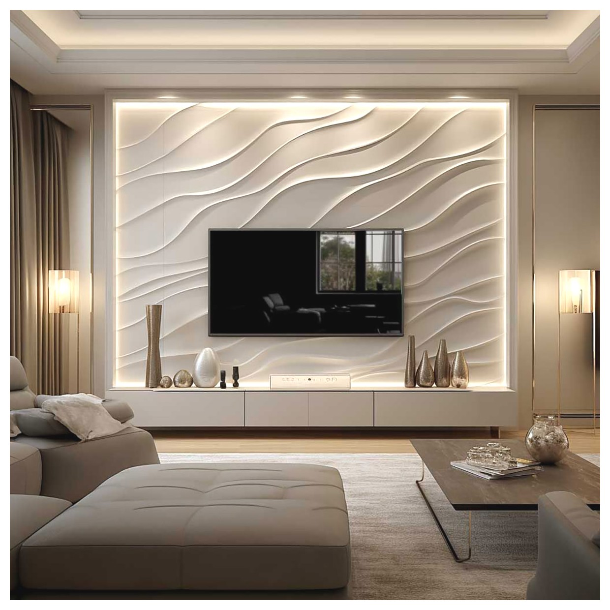 دیوار تلویزیون مدرن: ایده‌ها و نکات طراحی برای دکوراسیون داخلی