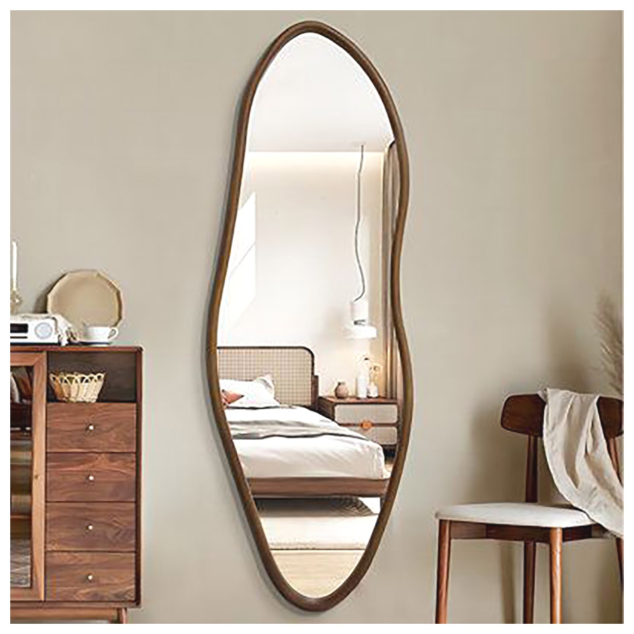 آینه چوبی مدرن: زیبایی و کارایی در دکوراسیون منزل