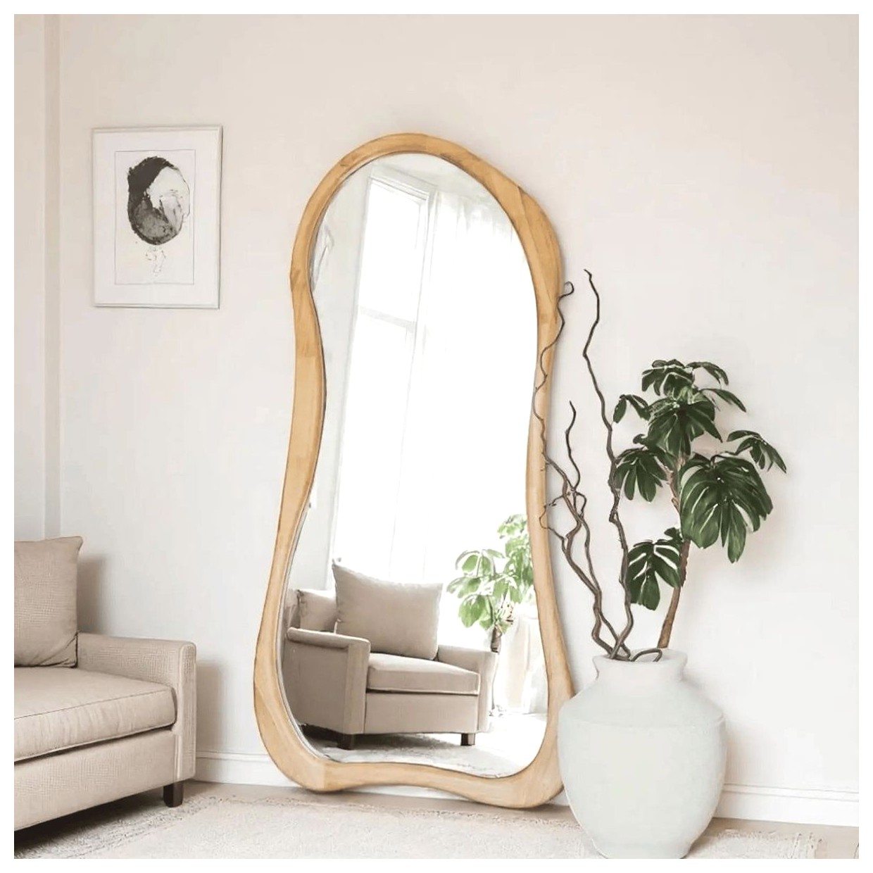 آینه چوبی مدرن: زیبایی و کارایی در دکوراسیون منزل