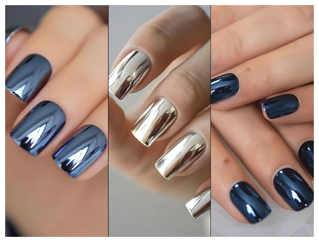 مدلهای زیبا و خلاقانه ناخن آبرنگی و کروم