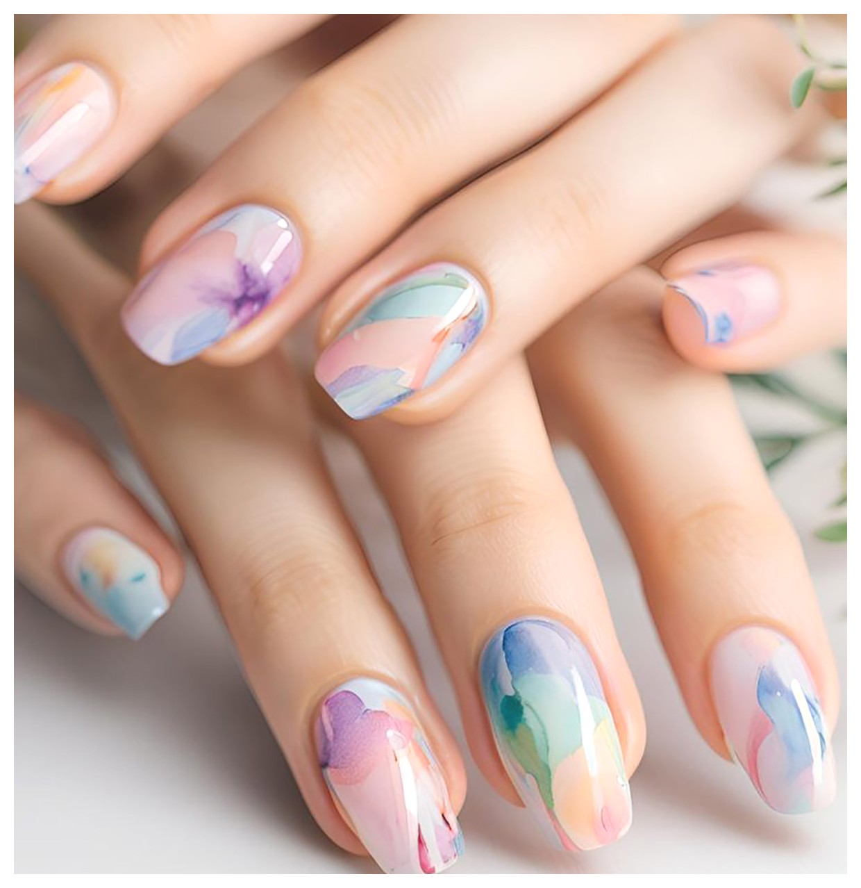 طراحی ناخن آبرنگی: 10 مدل زیبا و خلاقانه