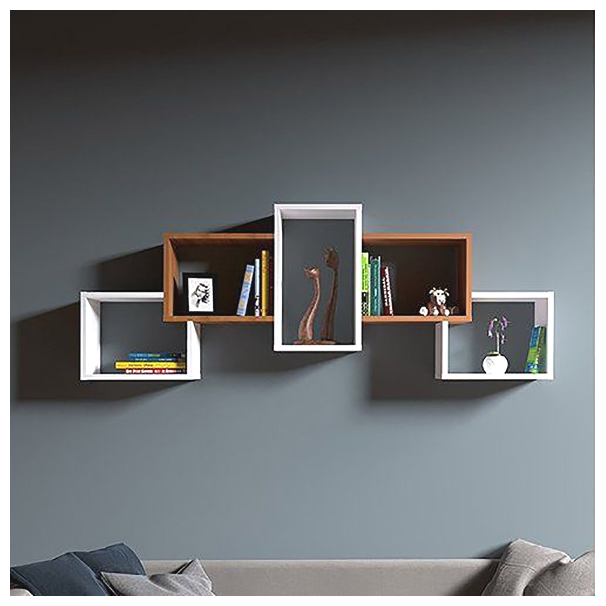 قفسه دیواری چوبی: ایده‌هایی برای دکوراسیون منزل