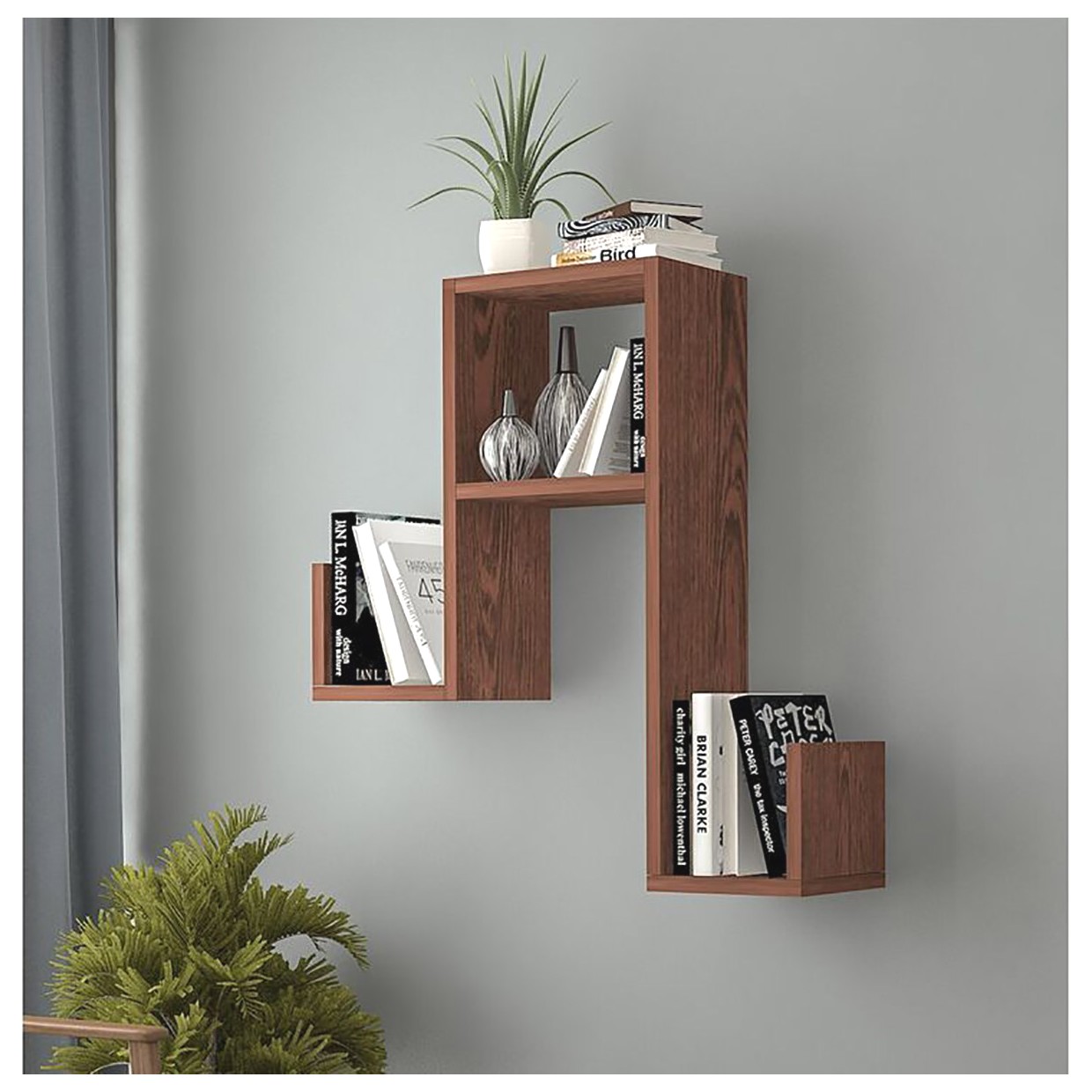 قفسه دیواری چوبی: ایده‌هایی برای دکوراسیون منزل