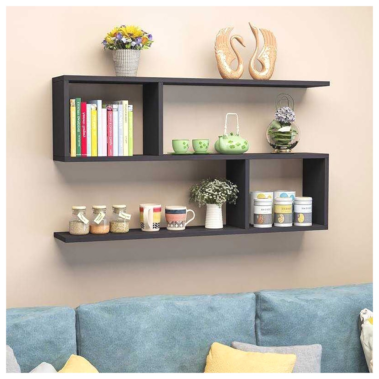 قفسه دیواری چوبی: ایده‌هایی برای دکوراسیون منزل