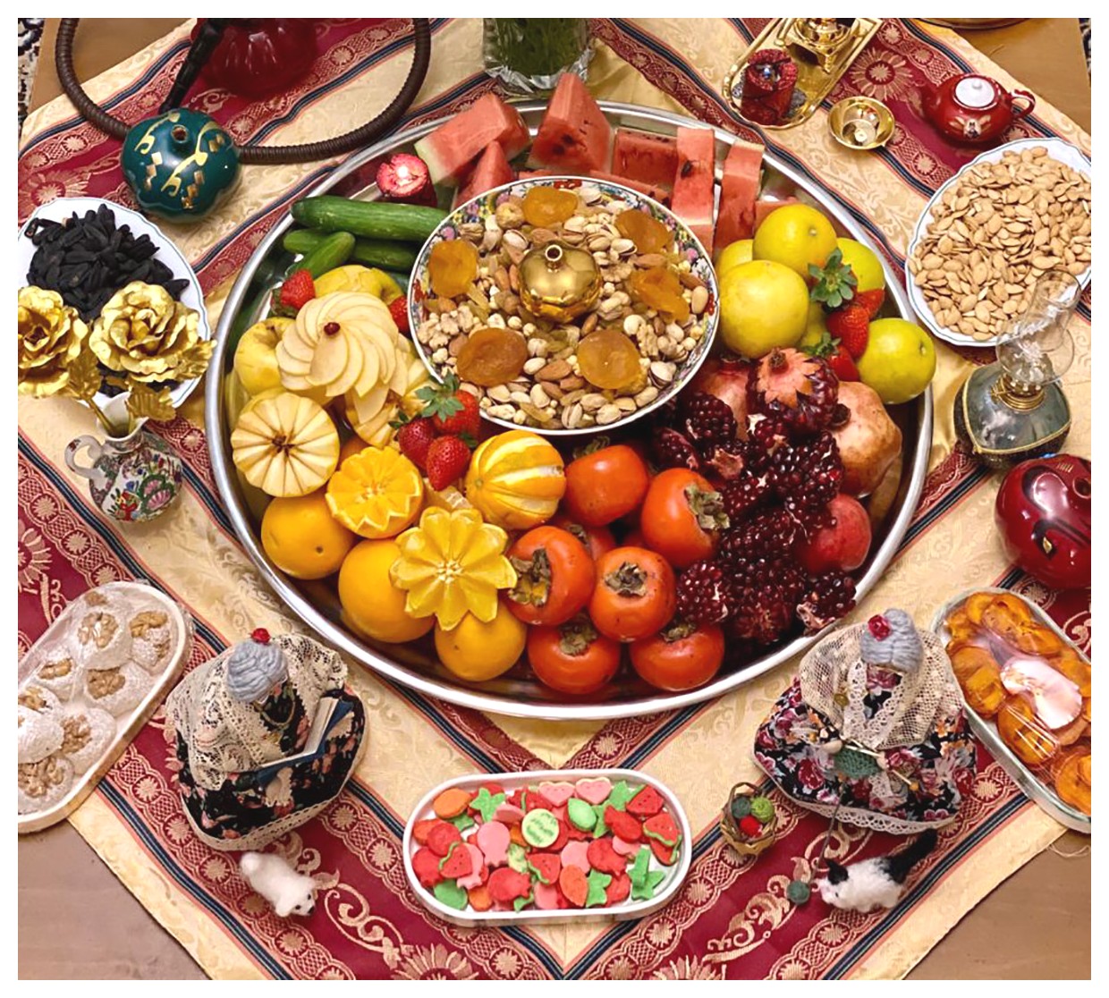 چیدمان سفره یلدا: ایدههایی برای زیبایی و جذابیت