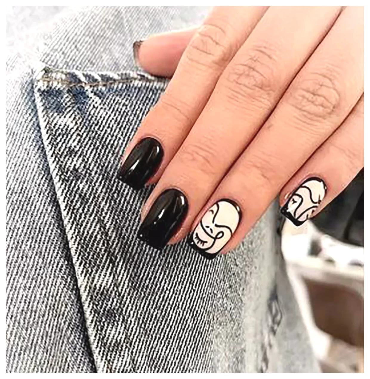 لاک طرح مشکی: انتخابی شیک و جذاب برای زیبایی ناخن‌ها