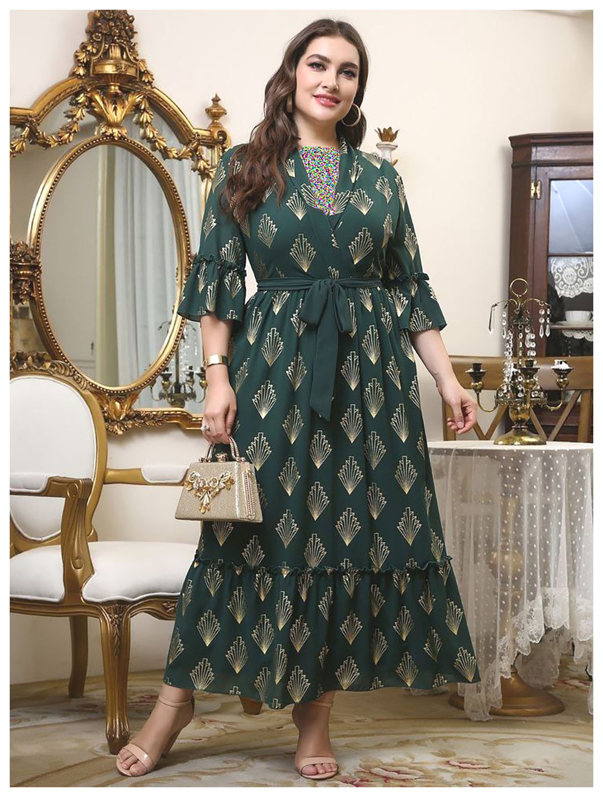 مدلهای شیک و جذاب لباس سبز مجلسی برای مهمانیها