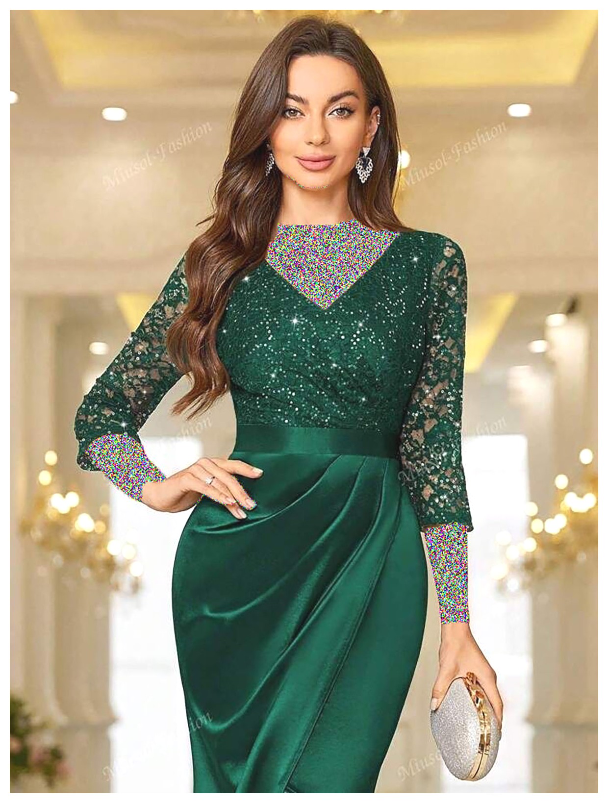 مدلهای شیک و جذاب لباس سبز مجلسی برای مهمانیها