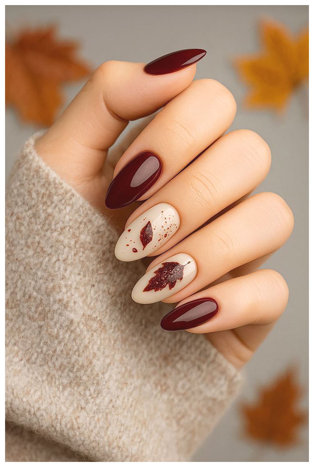 مدل‌های شیک و جذاب ناخن پاییزی برای شما