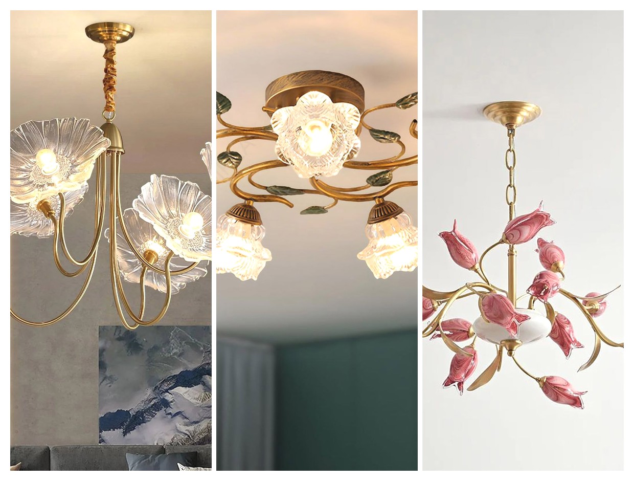 چراغ آویز گلدار: زیبایی و شکوه در دکوراسیون منزل