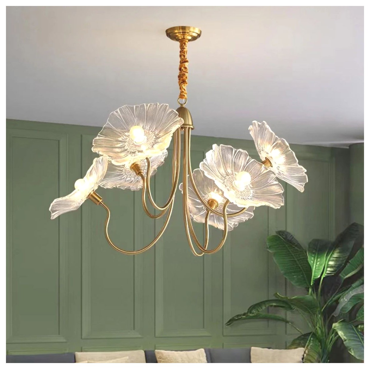 چراغ آویز گلدار: زیبایی و شکوه در دکوراسیون منزل