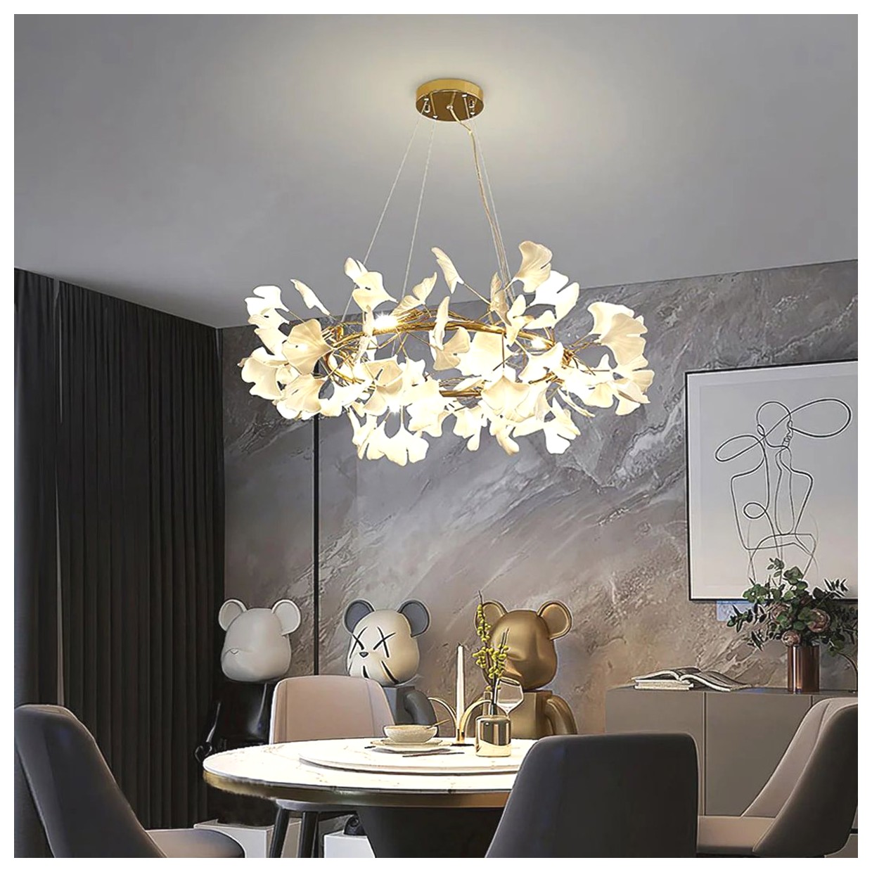 چراغ آویز گلدار: زیبایی و شکوه در دکوراسیون منزل