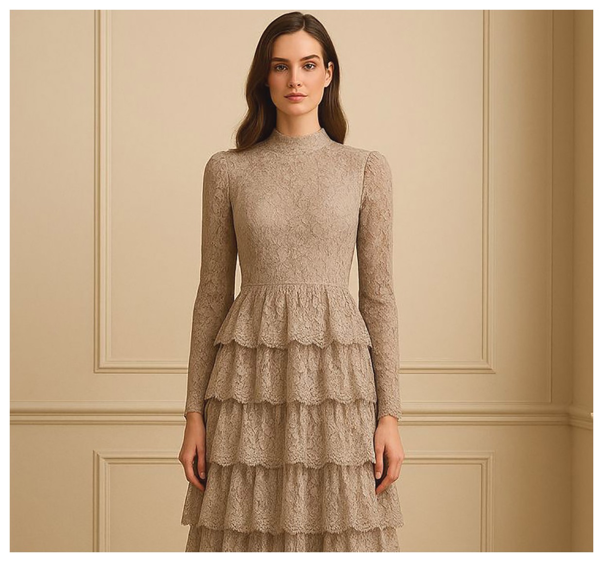 مدلهای شیک و جذاب پیراهن مجلسی با تزیینات گیپور