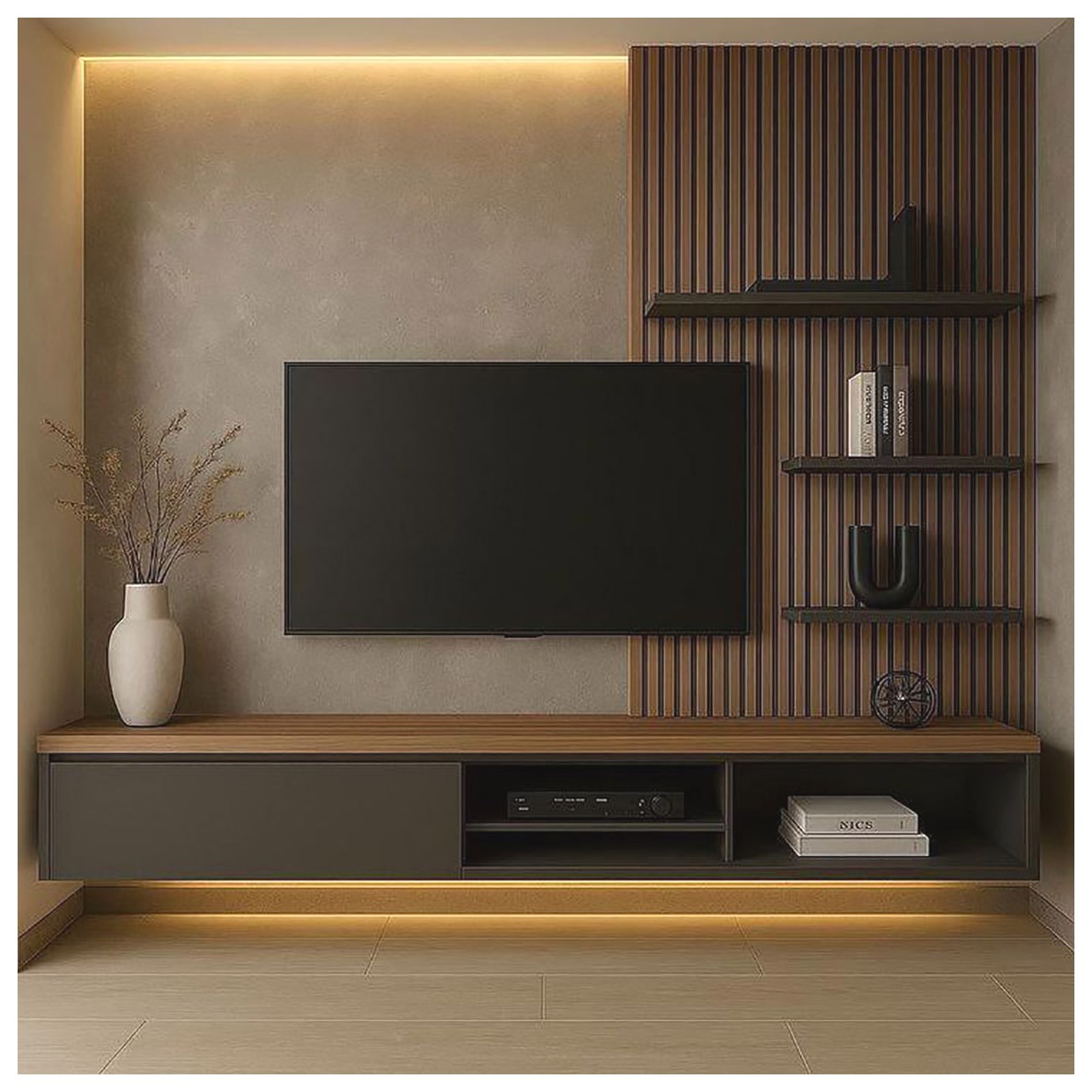 دکوراسیون دیوار تلویزیون: ایده‌های خلاقانه و جدید برای زیباسازی فضای شما