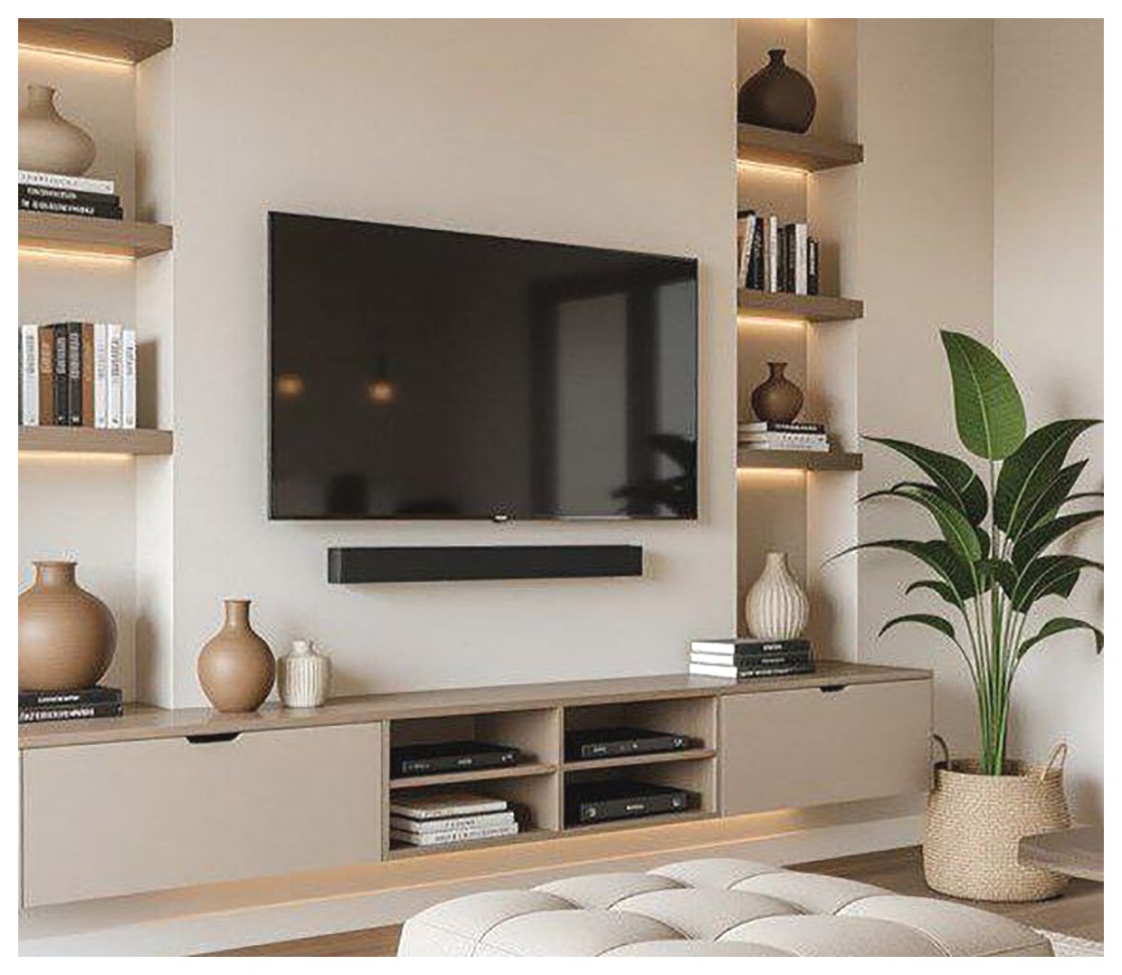 دکوراسیون دیوار تلویزیون: ایده‌های خلاقانه و جدید برای زیباسازی فضای شما