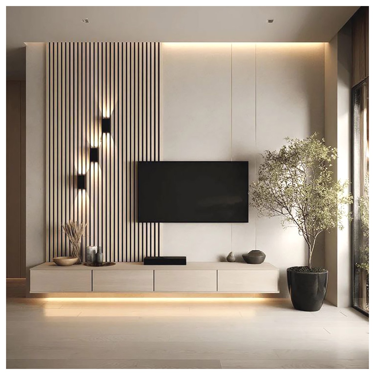 دکوراسیون دیوار تلویزیون: ایده‌های خلاقانه و جدید برای زیباسازی فضای شما