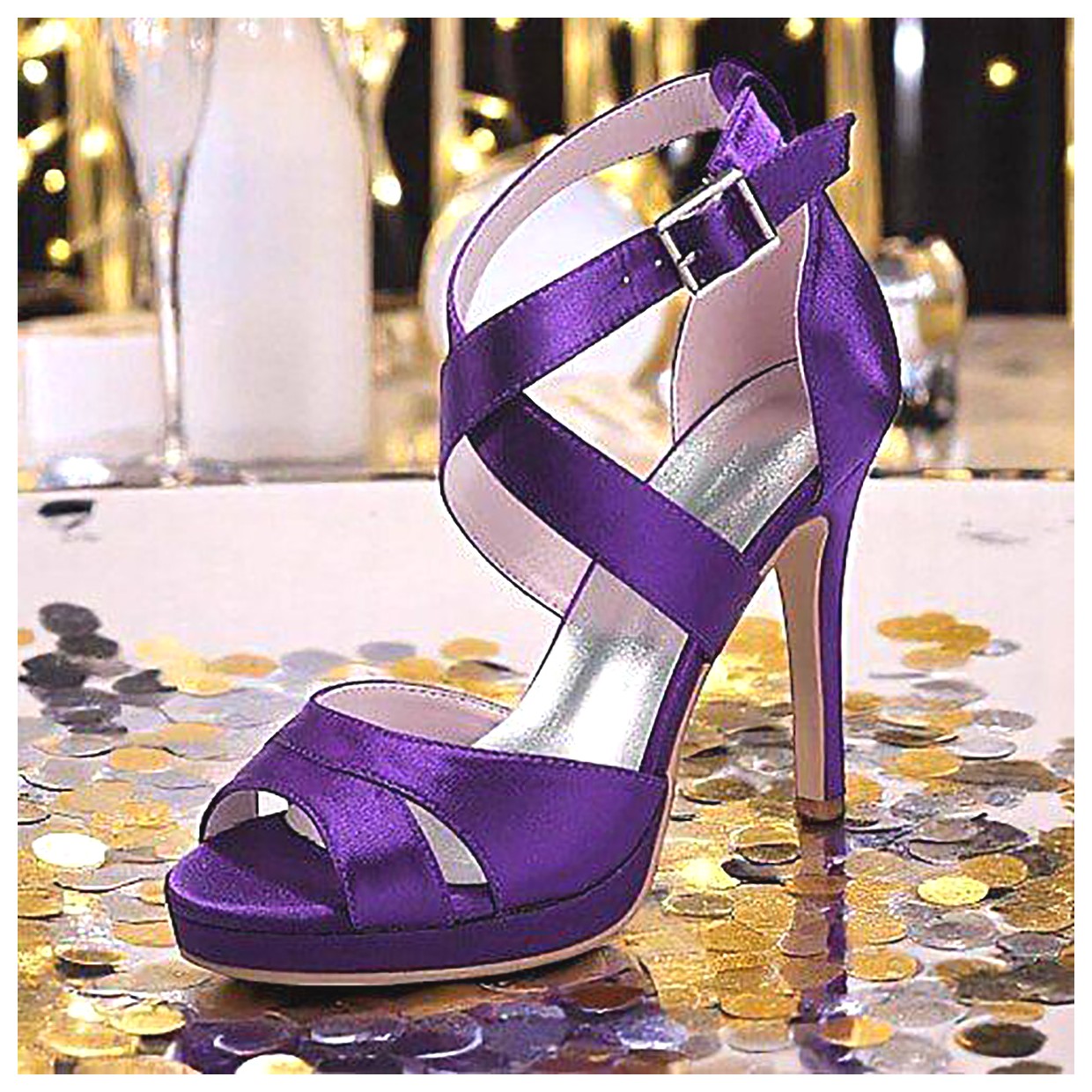 کفشهای شب رنگی بنفش: انتخابی شیک و جذاب برای مهمانیها