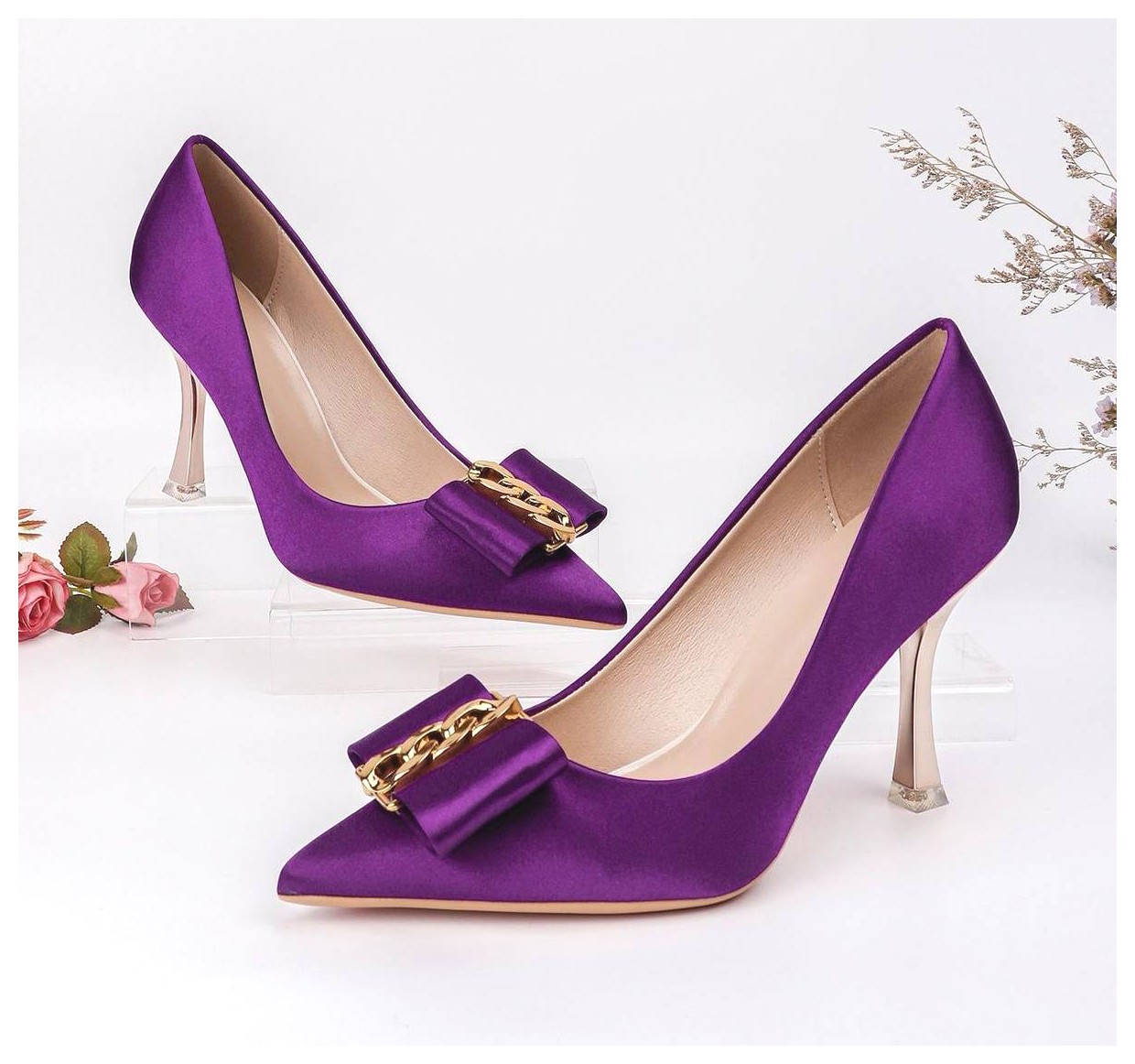 کفشهای شب رنگی بنفش: انتخابی شیک و جذاب برای مهمانیها