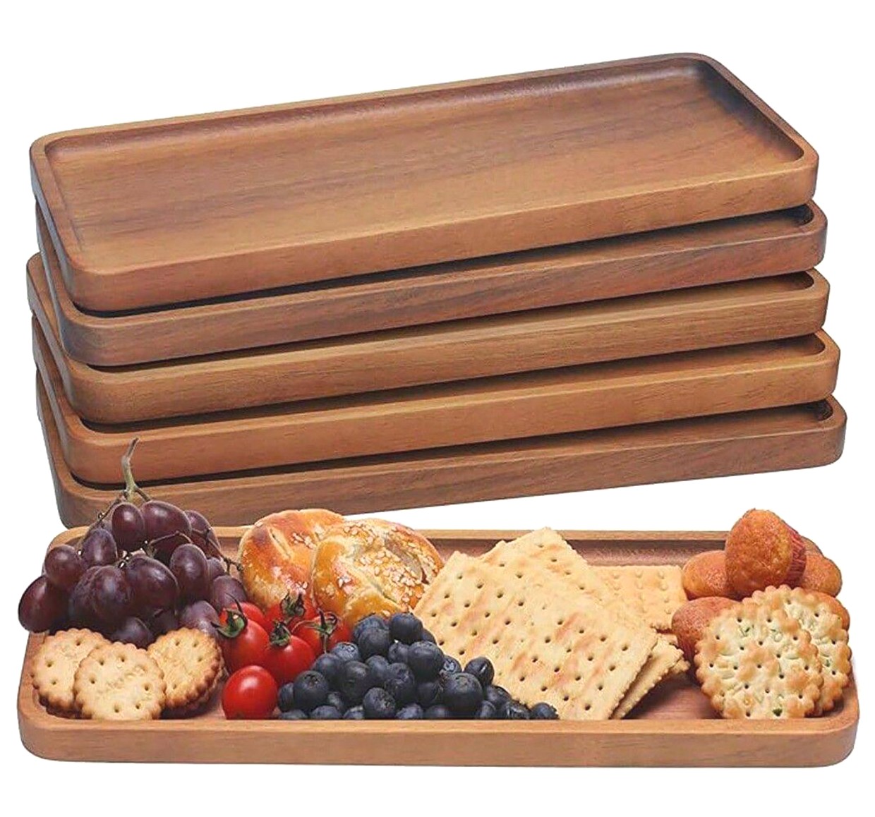 سینی چوبی زیبا و کاربردی برای سرو غذا