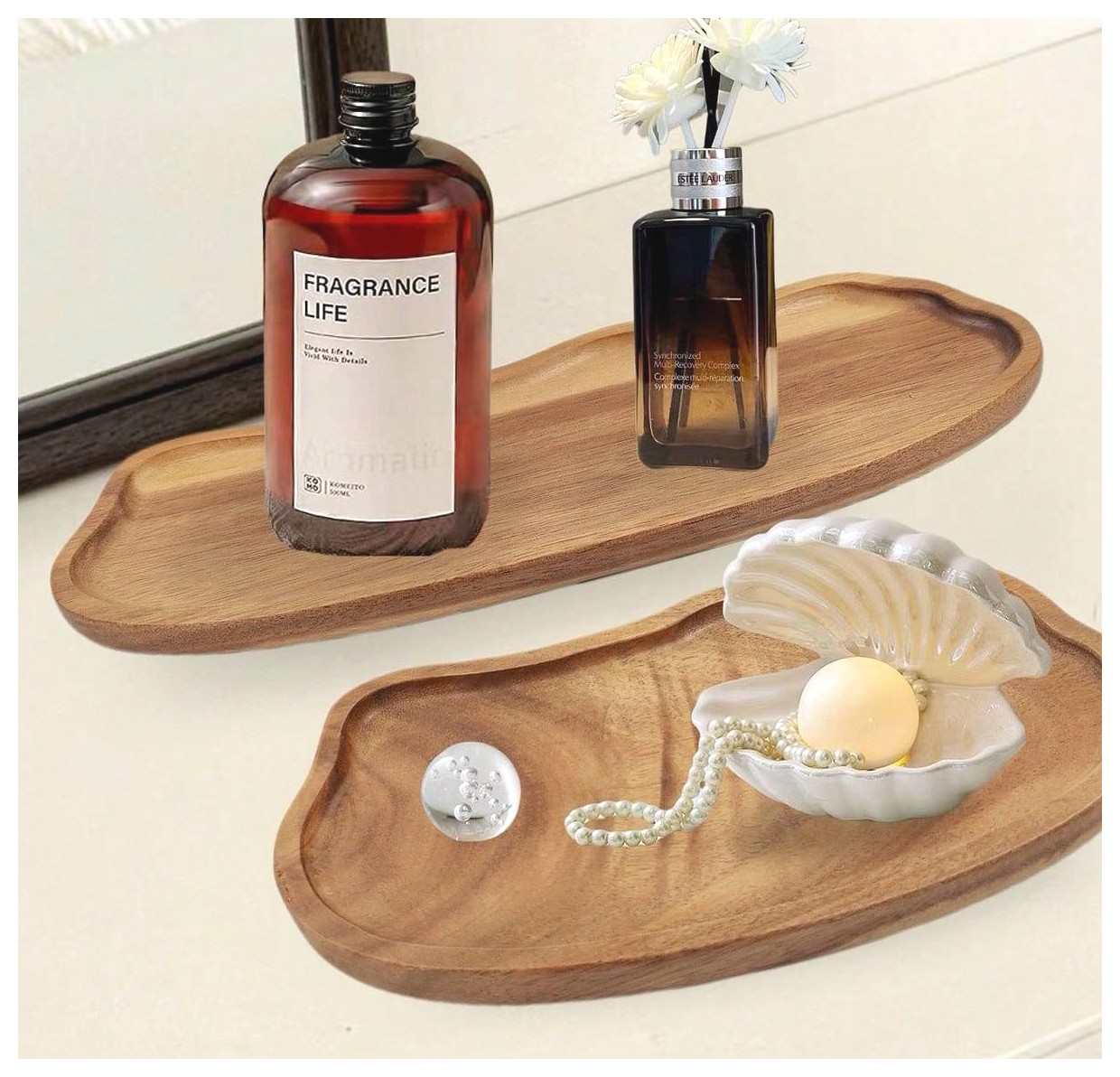 سینی چوبی زیبا و کاربردی برای سرو غذا