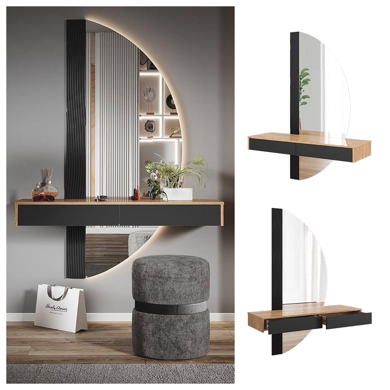 آینه کنسولی دیواری مدرن: طراحی شیک و کاربردی برای منزل شما