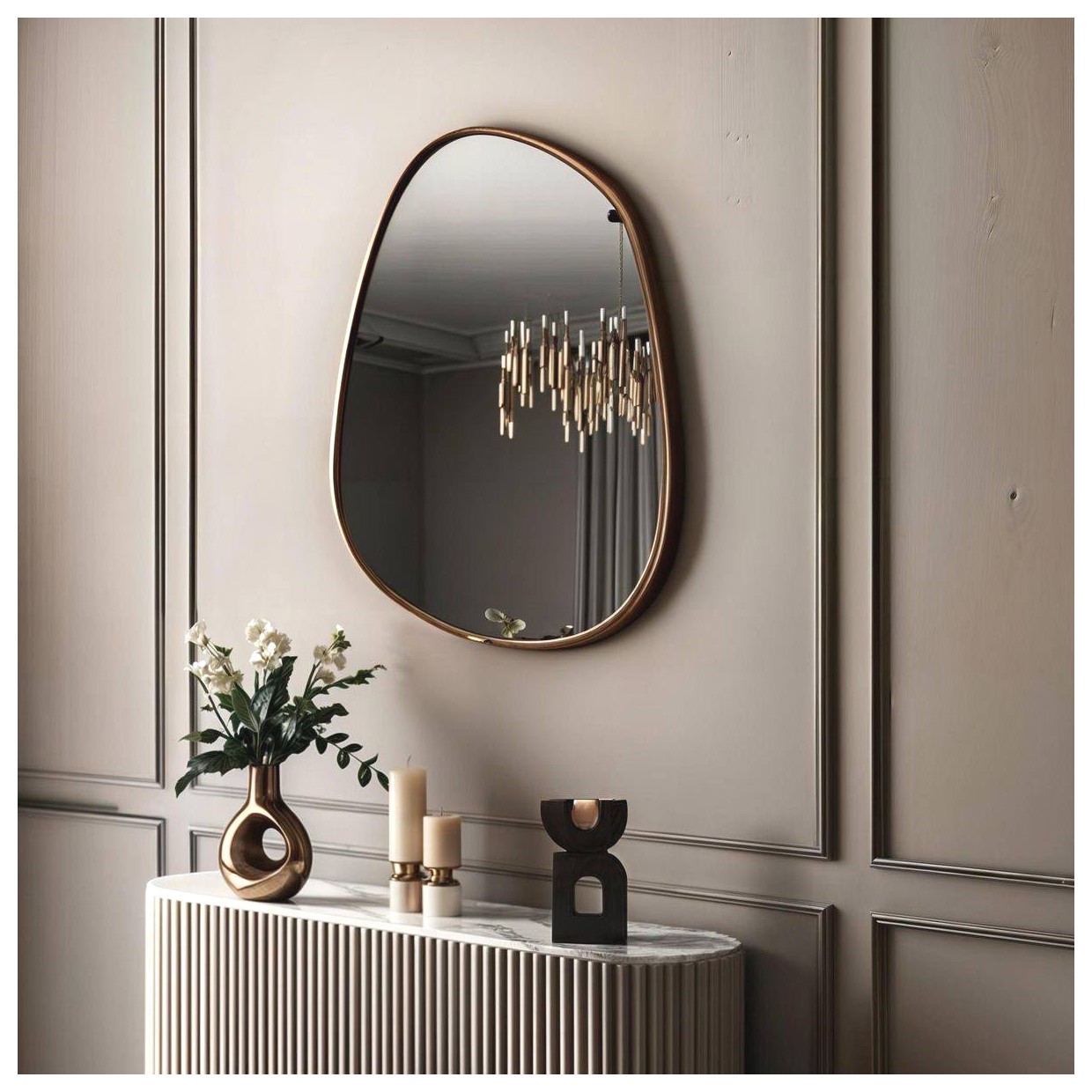 آینه کنسولی دیواری مدرن: طراحی شیک و کاربردی برای منزل شما